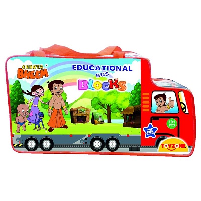 Chhota Bheem Educational Bus Blocks (Multi Color)