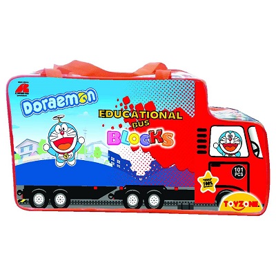 Doraemon Educational Bus Blocks (Multi Color)