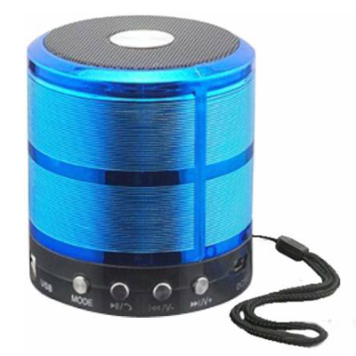 SKOSS Mini Bluetooth Speaker WS 887 with FM Radio, Memory Card Slot, USB Pen Drive Slot, AUX Input Mode (BLUE)